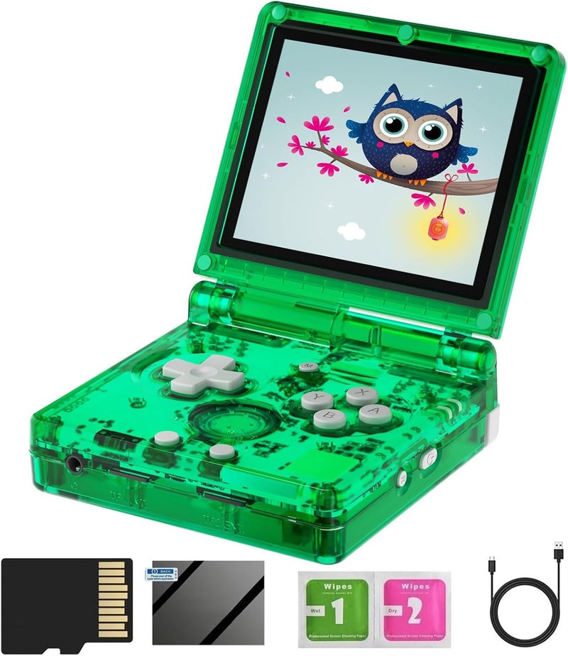 Voacle RG35XXSP Flip Retro Handheld Game Console ,3.5 Inch IPS Screen Linux System Built-in 64G TF Card 5532 Games Support 5G WiFi Bluetooth TV Output(Green-New) - Image 1